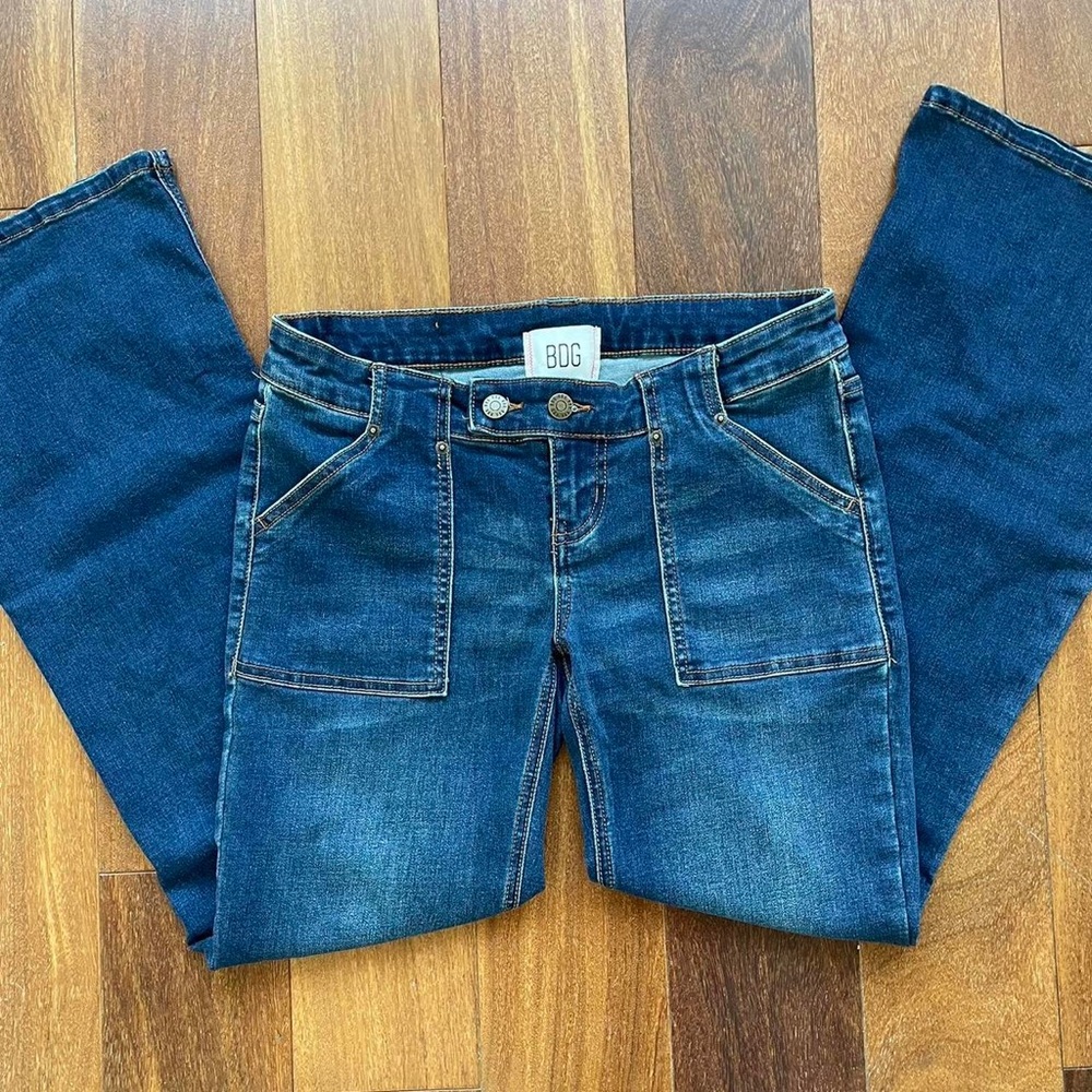 BDG Women's Dark Blue Micro Flare Jeans